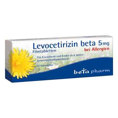 Levocetirizin beta 5 mg Filmtabletten 6 stk von betapharm Arzneimittel GmbH PZN 16006192