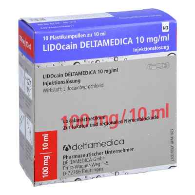 Lidocain Deltamedica 10 mg/ml iniecto -lsg.plastikamp. 10X10 ml von DELTAMEDICA GmbH PZN 16587444