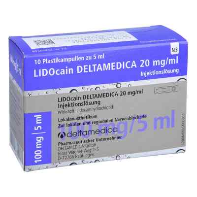 Lidocain Deltamedica 20 mg/ml iniecto -lsg.plastikamp. 10X5 ml von DELTAMEDICA GmbH PZN 16587450