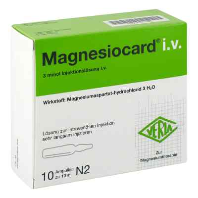 Magnesiocard intravenös Injektionslösung 10X10 ml von Verla-Pharm Arzneimittel GmbH & Co. KG PZN 01984085