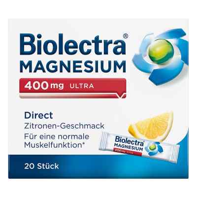 Magnesium Biolectra 400 mg ultra Direct Zitrone 20 stk von HERMES Arzneimittel GmbH PZN 10252151