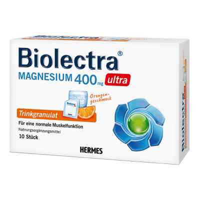 Magnesium Biolectra 400 mg ultra Trinkgran.orange 10 stk von HERMES Arzneimittel GmbH PZN 11559118