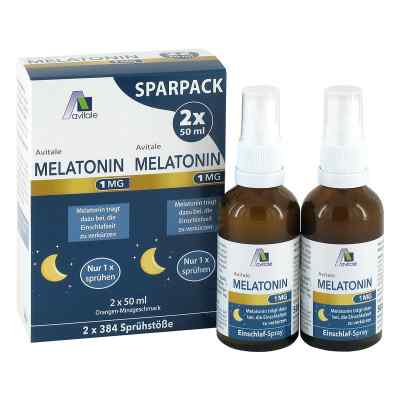 Melatonin 1 mg Einschlaf-Spray Sparpack 2X50 ml von Avitale GmbH PZN 19924190