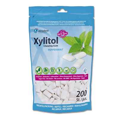 Miradent Xylitol Zahnpflegekaugummi Pfefferminz Refill