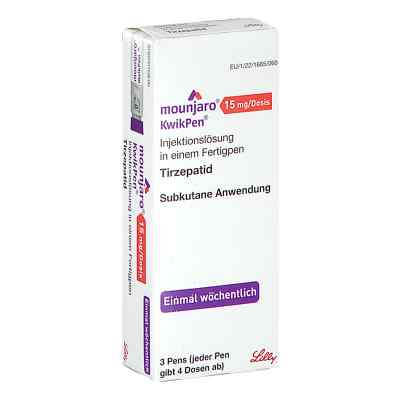 Mounjaro 15 Mg/dosis Kwikpen iniecto -lsg.fertigpen 3 stk von LILLY DEUTSCHLAND GmbH PZN 18253701