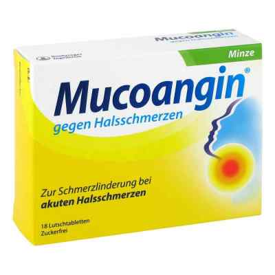 Mucoangin gegen Halsschmerzen Minze Lutschtabletten 18 stk von Sanofi-Aventis Deutschland GmbH  PZN 06129947