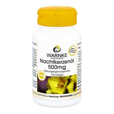 Nachtkerzenöl 500 mg Kapseln 100 stk von Warnke Vitalstoffe GmbH PZN 02861551