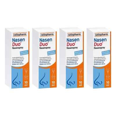 Nasenduo Nasenspray 4x10 ml von ratiopharm GmbH PZN 08104693