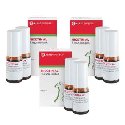 Nicotin AL 1 mg/Sprühstoß Spray zur Anwendung in der Mundhöhle 3 x2 stk von ALIUD Pharma GmbH PZN 08102659