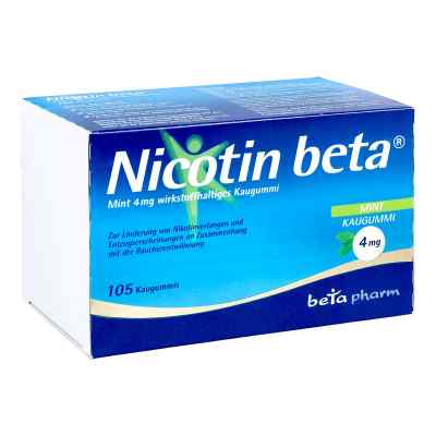 Nicotin Beta Mint 4 Mg wirkstoffhaltiges Kaugummi 105 stk von betapharm Arzneimittel GmbH PZN 13162520