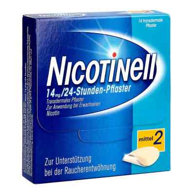 Nicotinell 14mg/24-Stunden-Nikotinpflaster, Mittel (2) 14 stk von GlaxoSmithKline Consumer Healthc PZN 03764548