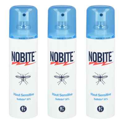 Nobite Haut Sensitive Sprühflasche 3x100 ml von Tropical Concept Sarl PZN 08102983