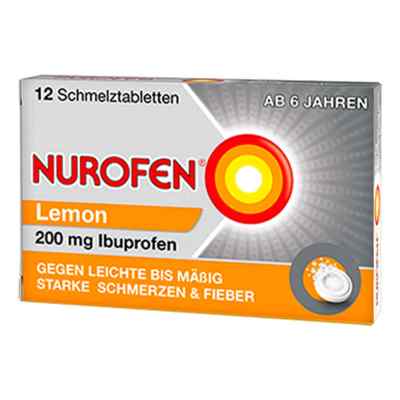 NUROFEN 200 mg Schmelztabletten Lemon bei Schmerzen & Fieber 12 stk von Reckitt Benckiser Deutschland GmbH PZN 02547582