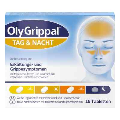 Olygrippal Tag & Nacht 500 Mg/60 Mg Tabletten 16 stk von Johnson & Johnson GmbH (OTC) PZN 16622956