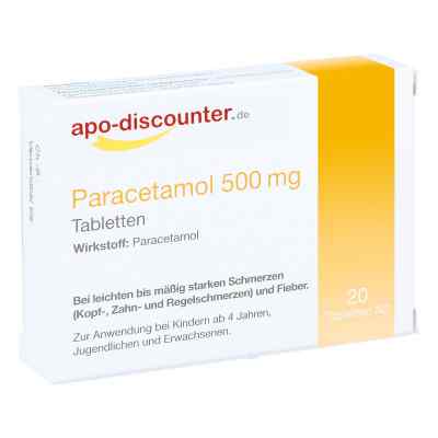 Paracetamol 500 mg Schmerztabletten von apo-discounter 20 stk von Apotheke im Paunsdorf Center PZN 16703608