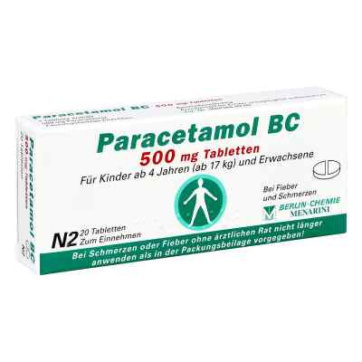 Paracetamol BC 500mg 20 stk von BERLIN-CHEMIE AG PZN 04088380