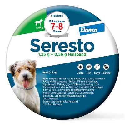Seresto Halsband für Hunde bis 8 kg gegen Zecken und Flöhe 1 stk von Elanco Deutschland GmbH PZN 09315509
