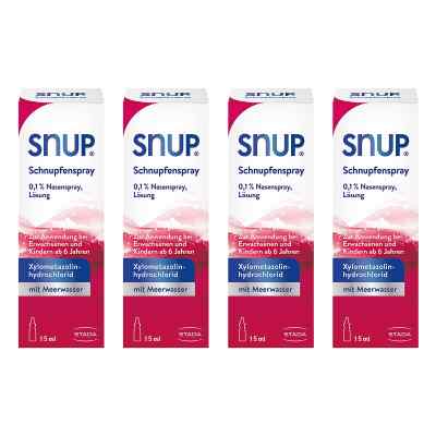 SNUP Nasenspray 0,1% 4er Pack 4x15 ml von STADA Consumer Health Deutschland GmbH PZN 08102783