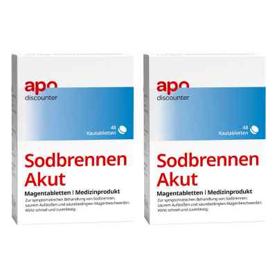 Sodbrennen Akut Magentabletten von apodiscounter 2x48 stk von Sunlife GmbH Produktions- und Ve PZN 08102526
