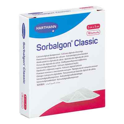 Sorbalgon Classic 5x5 Cm Calciumalginat-kompresse 10 stk von PAUL HARTMANN AG PZN 17834376