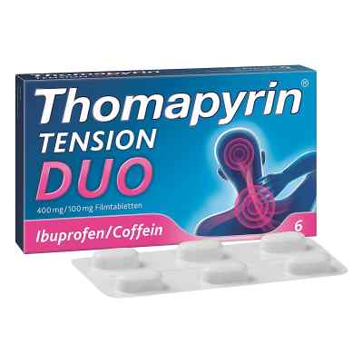 Thomapyrin TENSION DUO 400mg/100mg mit Coffein & Ibuprofen 6 stk von  PZN 12551030