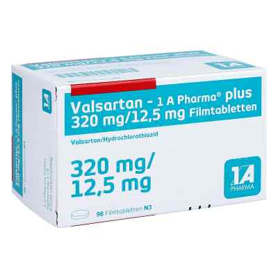 Valsartan-1A Pharma plus 320mg/12,5mg 98 stk von 1 A Pharma GmbH PZN 07581106