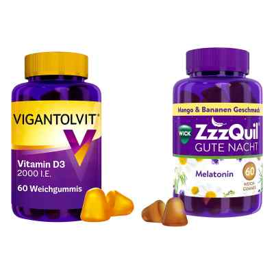 Vigantolvit 2000 i.E. Vitamin D3 60 stk + Wick Zzzquil Gute Nach 1 stk von  PZN 08102460