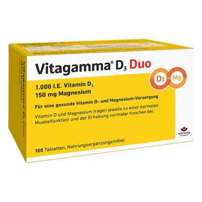 Vitagamma D3 Duo 1.000 I.e Vitamine d3 150mg Magnes.nem 100 stk von Wörwag Pharma GmbH & Co. KG PZN 11141206