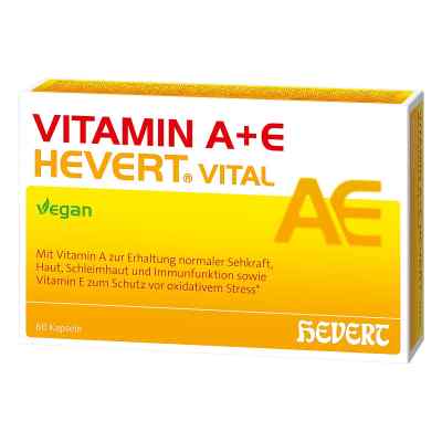 Vitamin A+E Hevert Vital Kapseln 60 stk von Hevert Arzneimittel GmbH & Co. K PZN 18219756