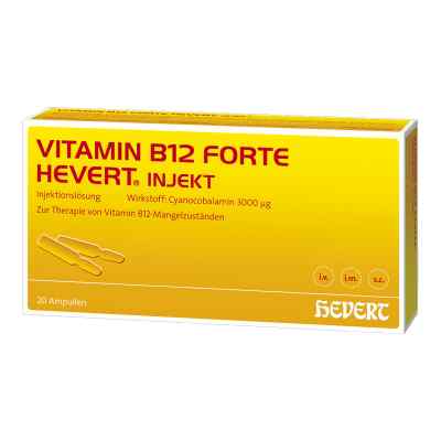 Vitamin B12 Hevert forte Injekt Ampullen 20X2 ml von Hevert Arzneimittel GmbH & Co. K PZN 02840419