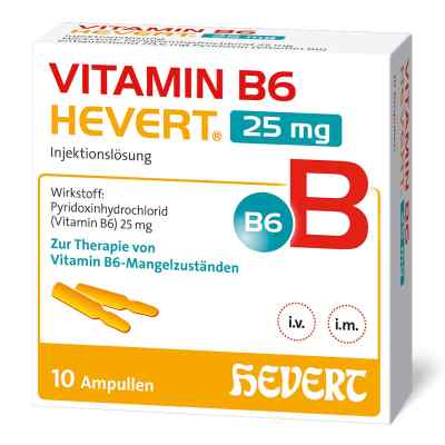 Vitamin B6 Hevert 25 mg Injektionslösung 10X2 ml von Hevert-Arzneimittel GmbH & Co. KG PZN 19831637
