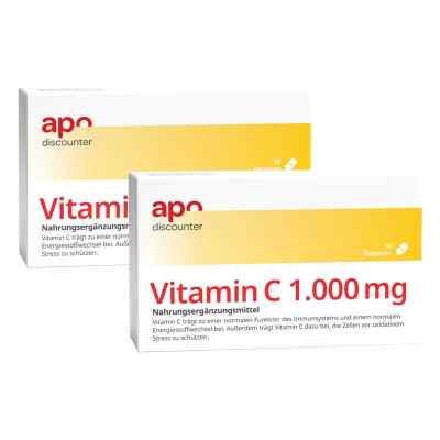 Vitamin C Tabletten 1000 mg von apodiscounter 2x 60 stk von apo.com Group GmbH PZN 08101846