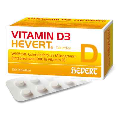 Vitamin D3 Hevert Tabletten 1.000 I.E. 100 stk von Hevert-Arzneimittel GmbH & Co. K PZN 04897760